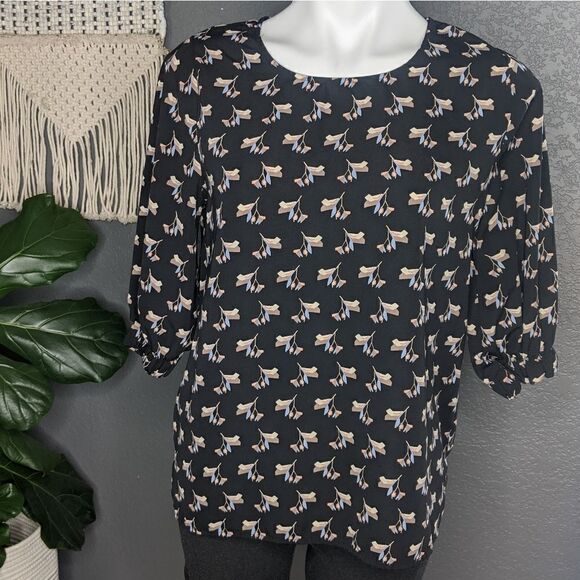 Le Lis Black Patterned Blouse - Picture 2 of 10